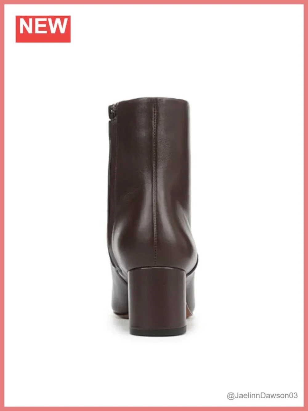 Vince Kellan Zip Short Boots Leather Ankle Boots Block Heel